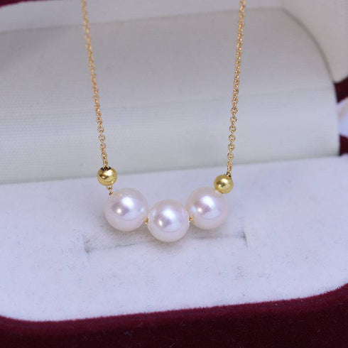 6-7mm Drops Smile Freshwater Pearl Necklace - May Lynn Jewelry